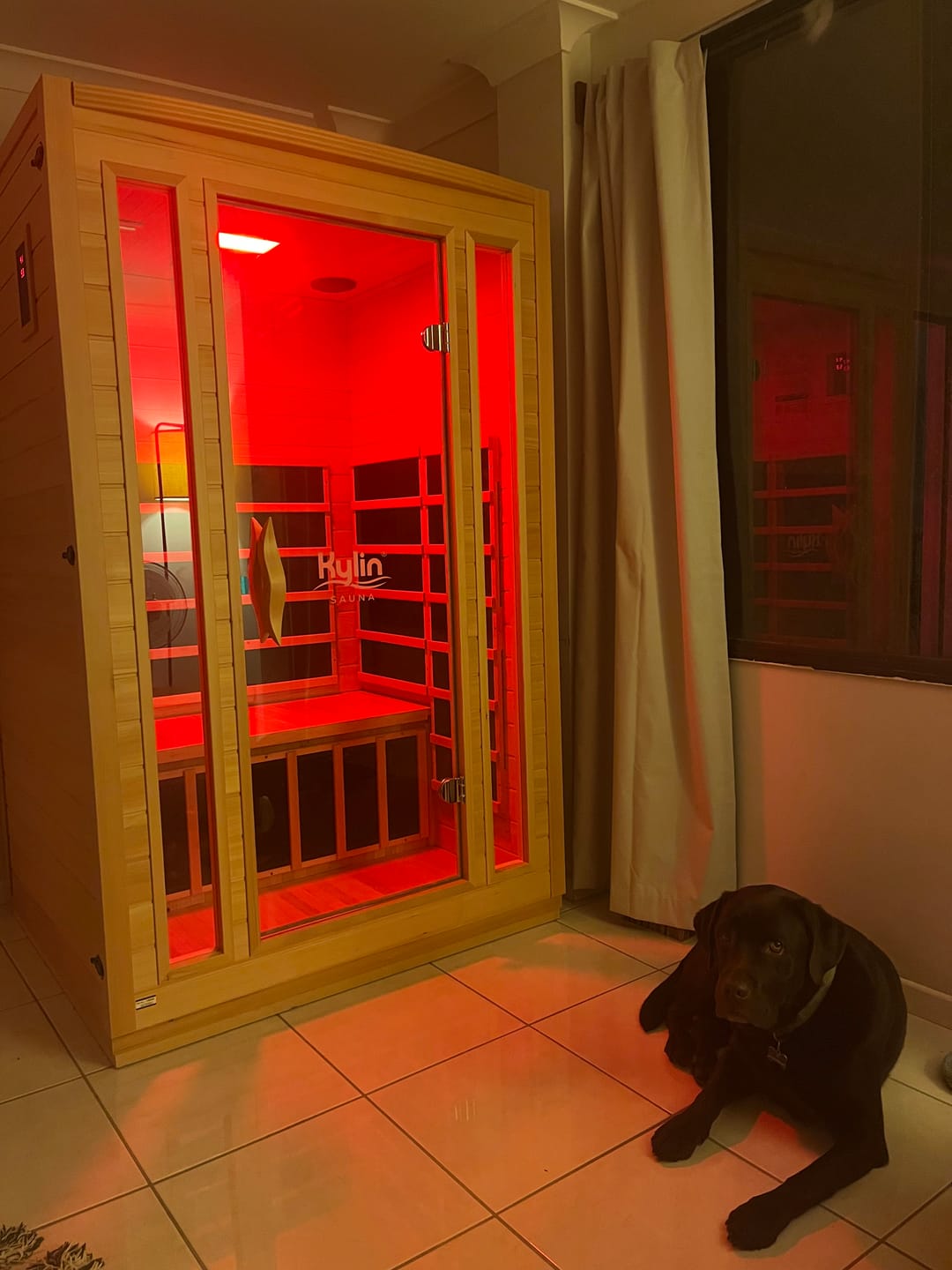 Customer photo review of Kylin Low EMF Premium Carbon Far Infrared Sauna 2 people - K8202
