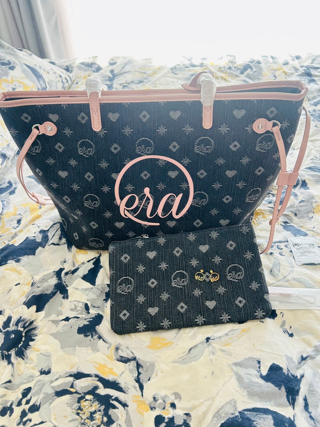 Customer photo review of Pink Muse Denim Tote