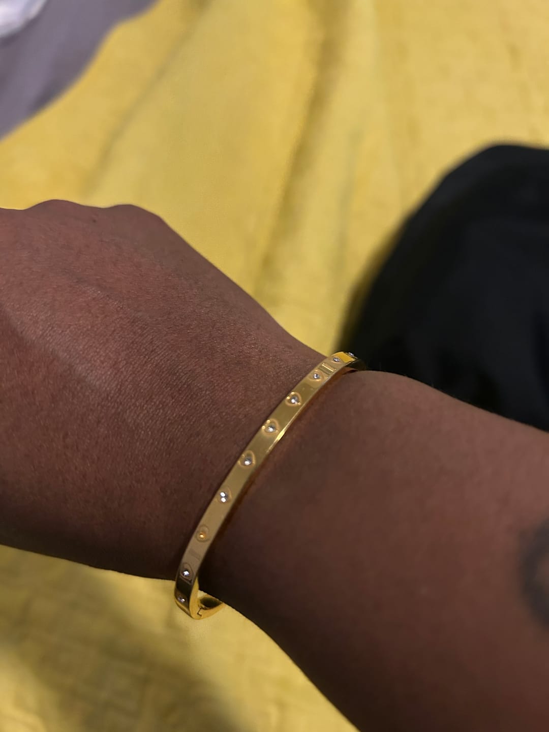 Customer photo review of Crystal Bangle Bracelet