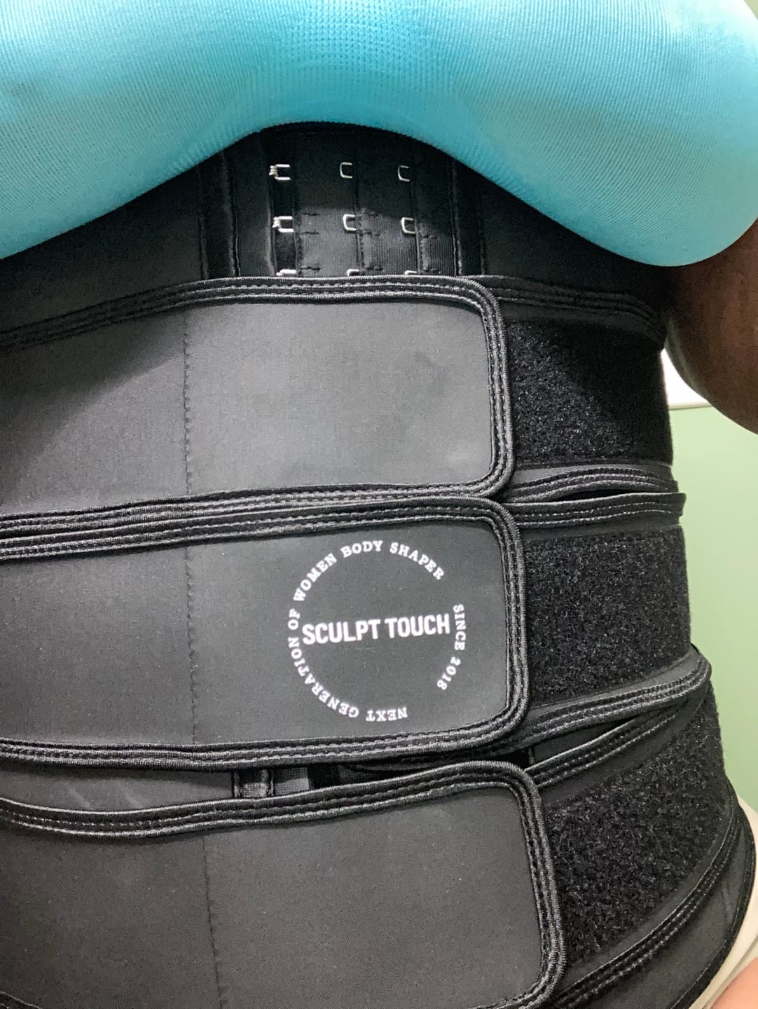 Customer photo review of Triple Belt Rubber Vest Sport Girdle Waist Trainer