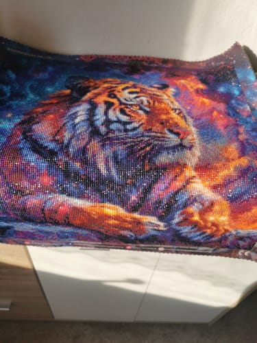 Customer photo review of 5D Diamond Painting – Celestial Tiger