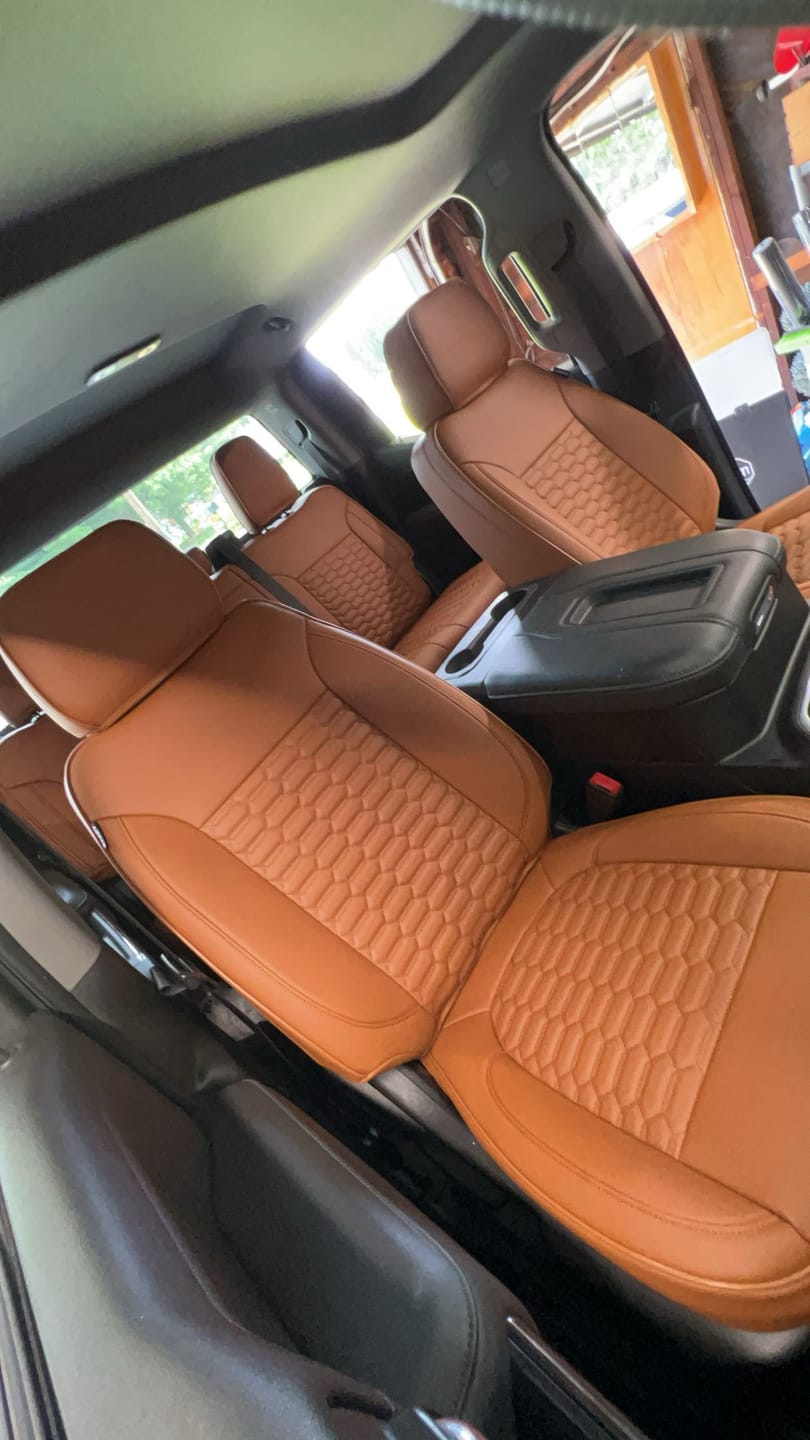 Customer photo review of 2019+ GMC Sierra Premium Custom Leather Seat Covers