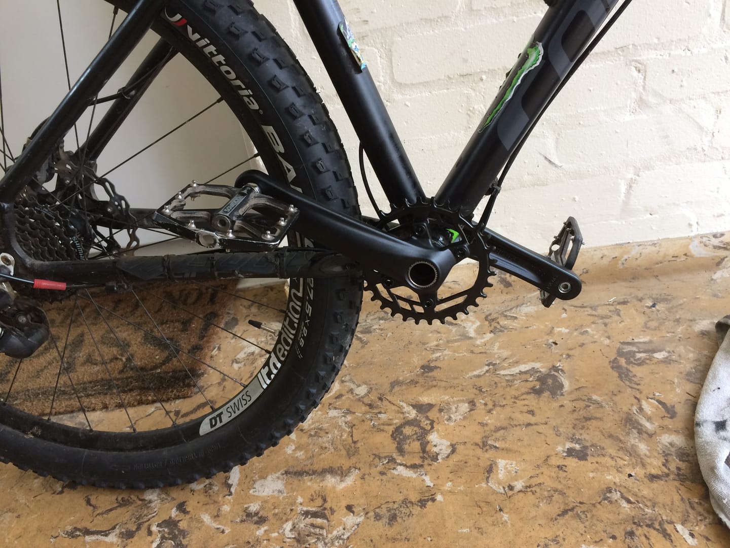 Customer photo review of Prowheel Charm FD04S-TT Integrated Axle Chainset