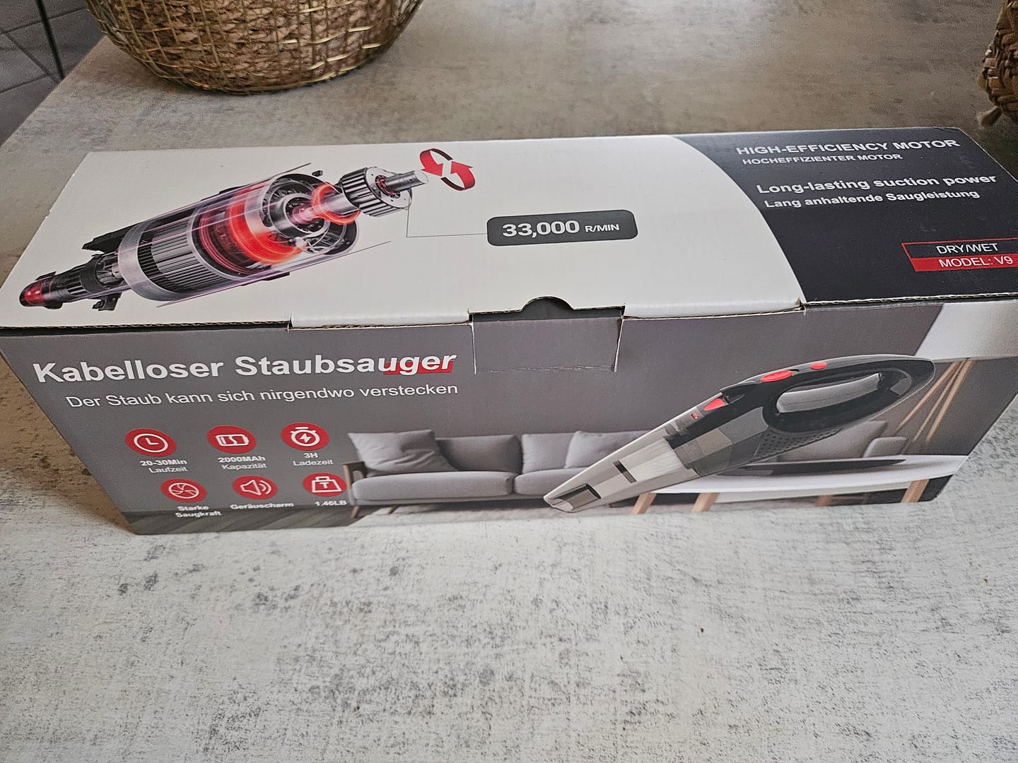 Customer photo review of Aspirateur à main V1 Pro - Moteur ultra- puissant 33 000 tr/min pour une performance exceptionnelle