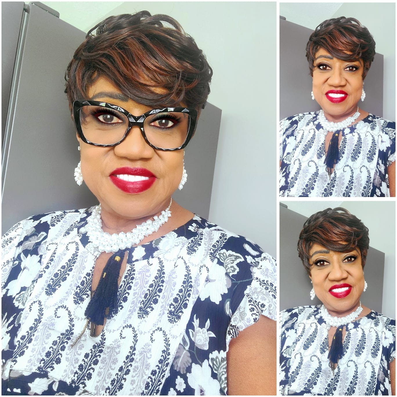 Customer photo review of Foxy Silver Full Wig - GWENDOLYN