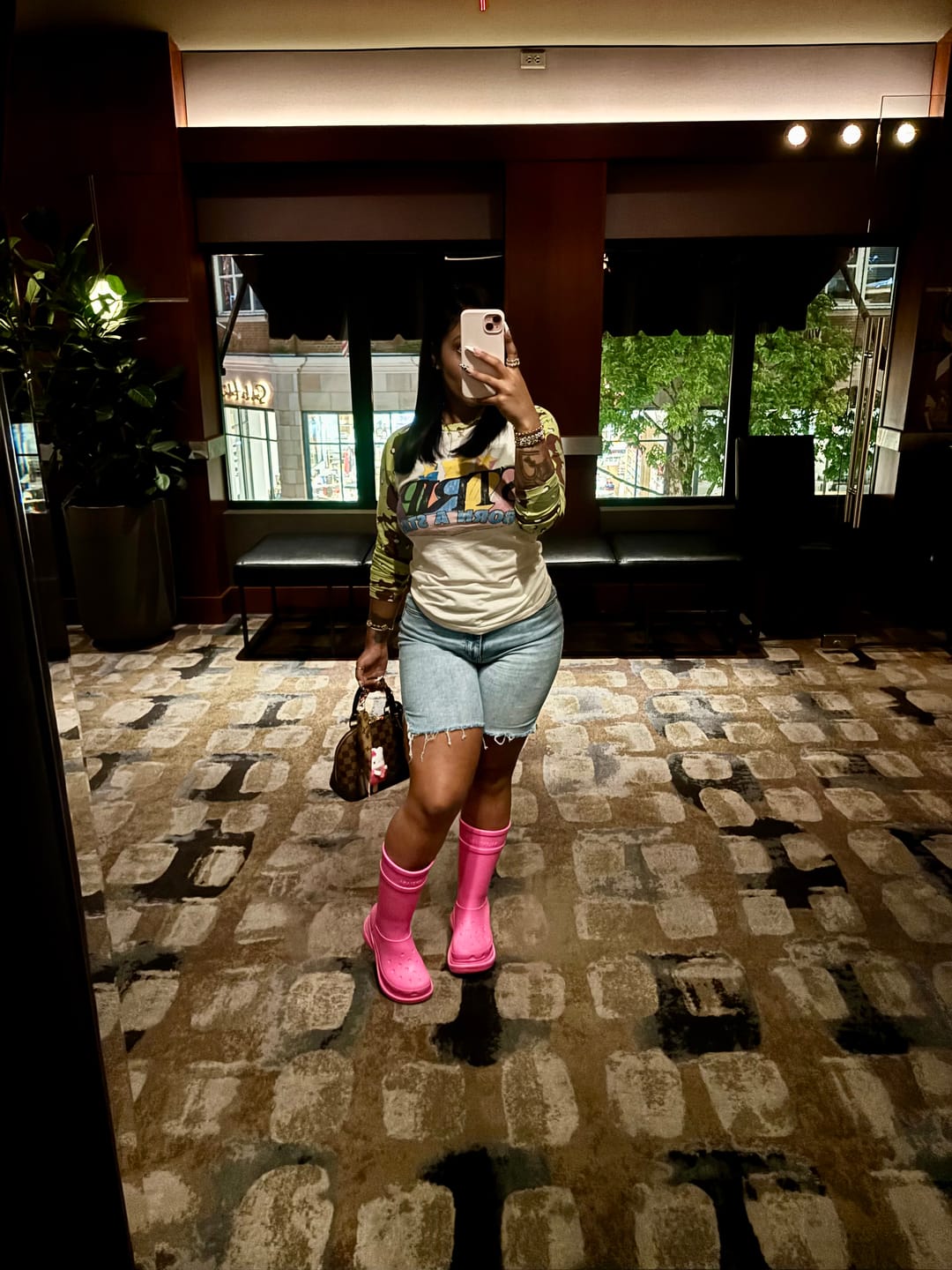 Customer photo review of BORN A STAR CAMO RAGLAN