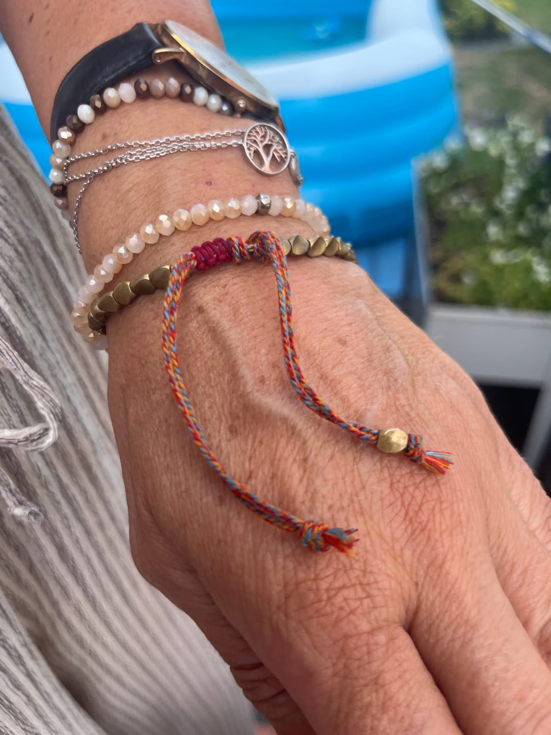 Customer photo review of Tibetisches Glücksarmband aus Kupfer