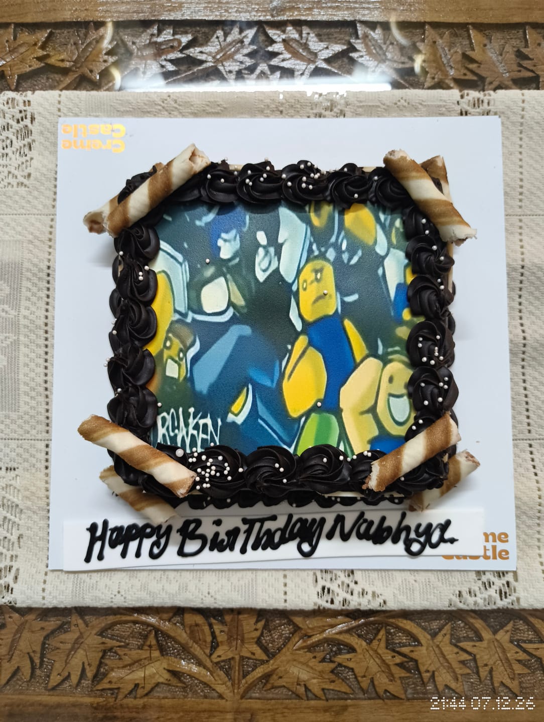 Customer photo review of Customized Photo Cake
