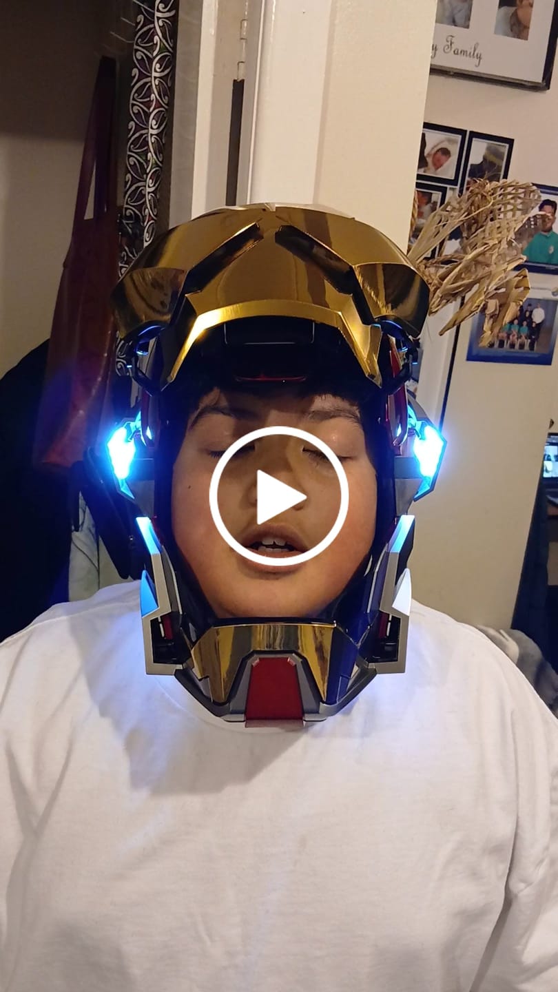 Customer video review of 2026 MK17 Life-Size Wearable 1/1 ironman Helmet | english version