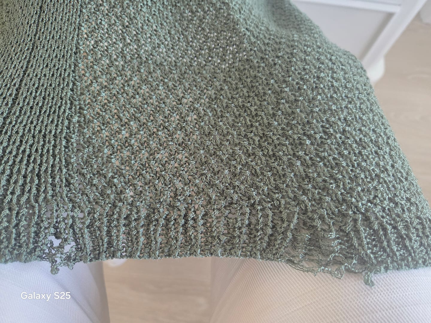 Customer photo review of Clara Khaki Knit Cardigan