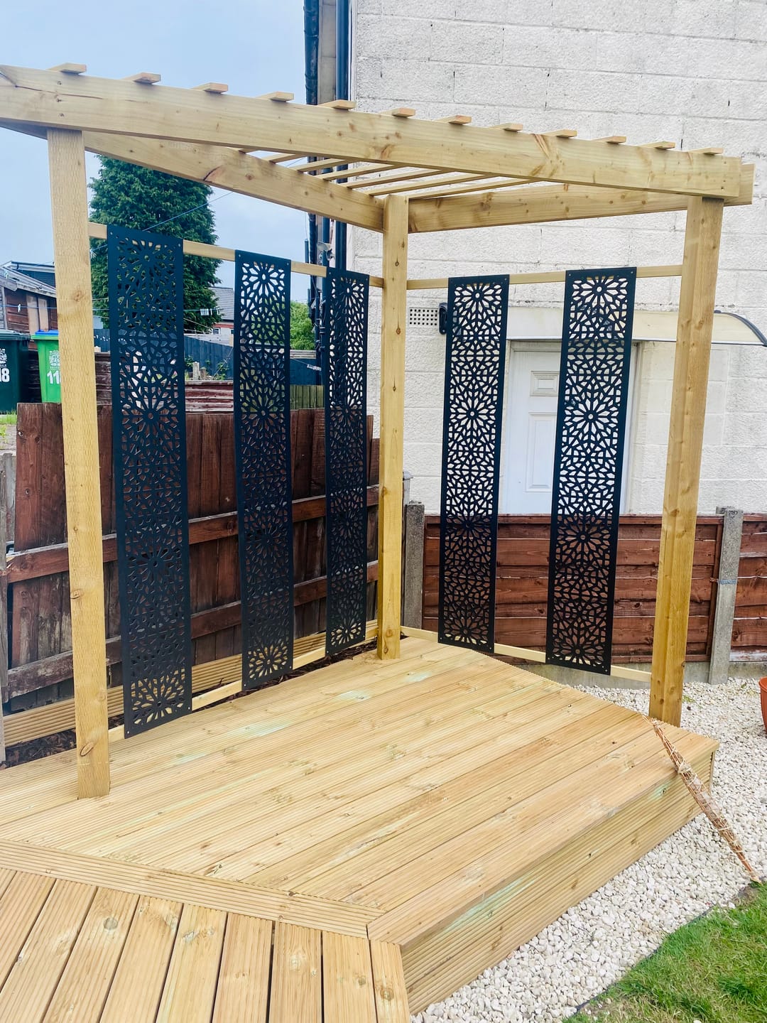 Customer photo review of 3 Black Moucharabiya Trellis - 5mm