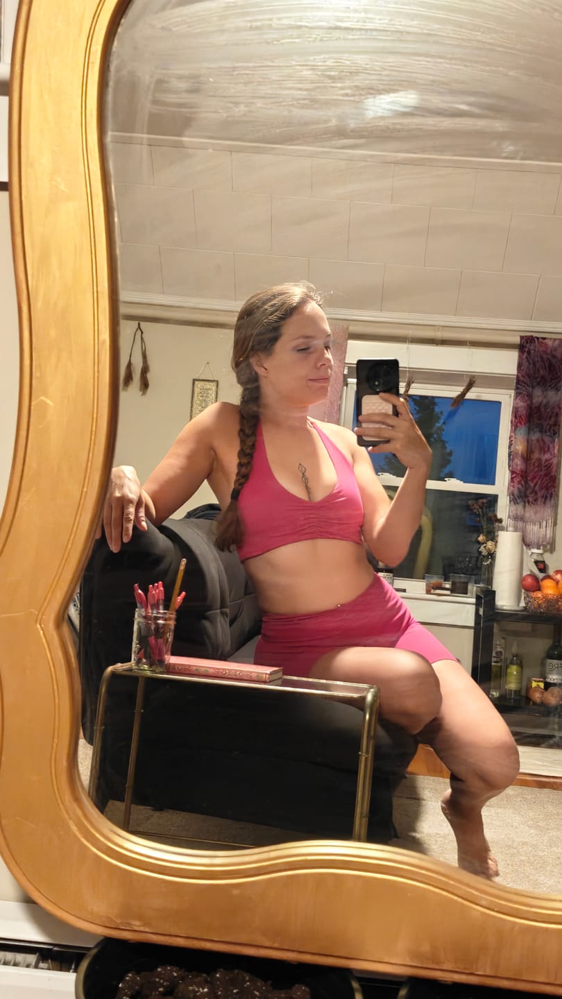 Customer photo review of W3173 Buttersoft Scrunch Halter Bra