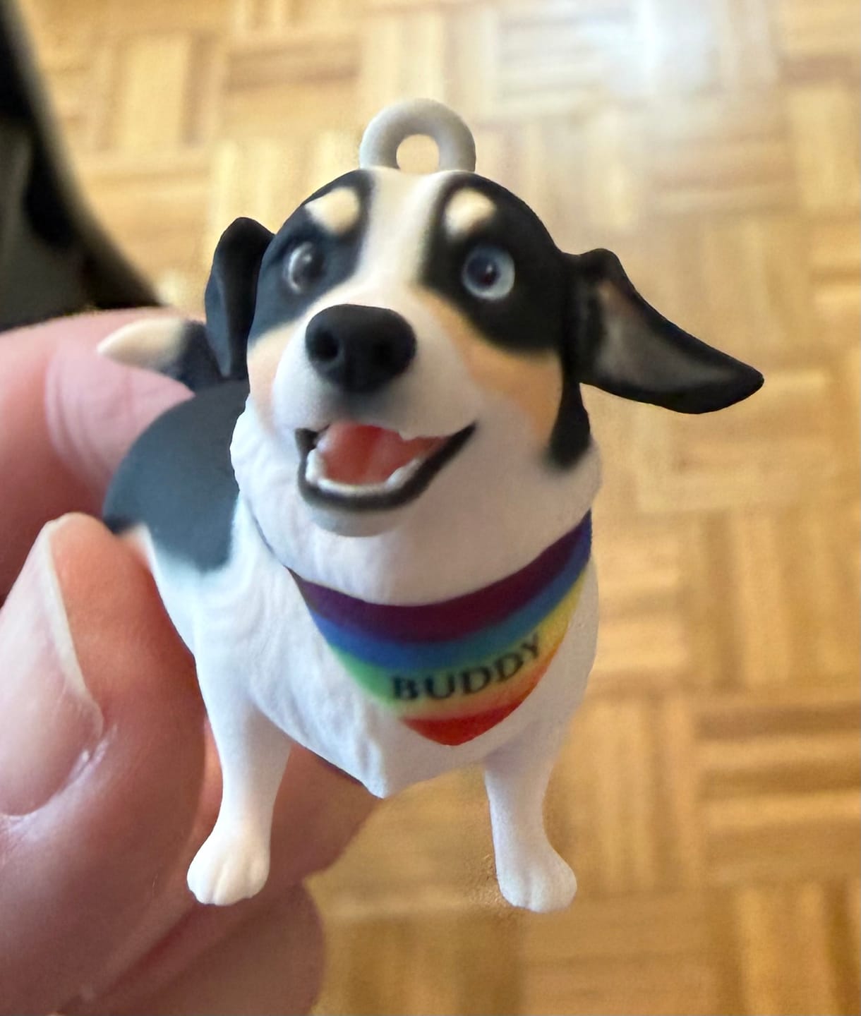 Customer photo review of Custom 3D Pet Figure Keychain & Bag Charm - Take Them Everywhere