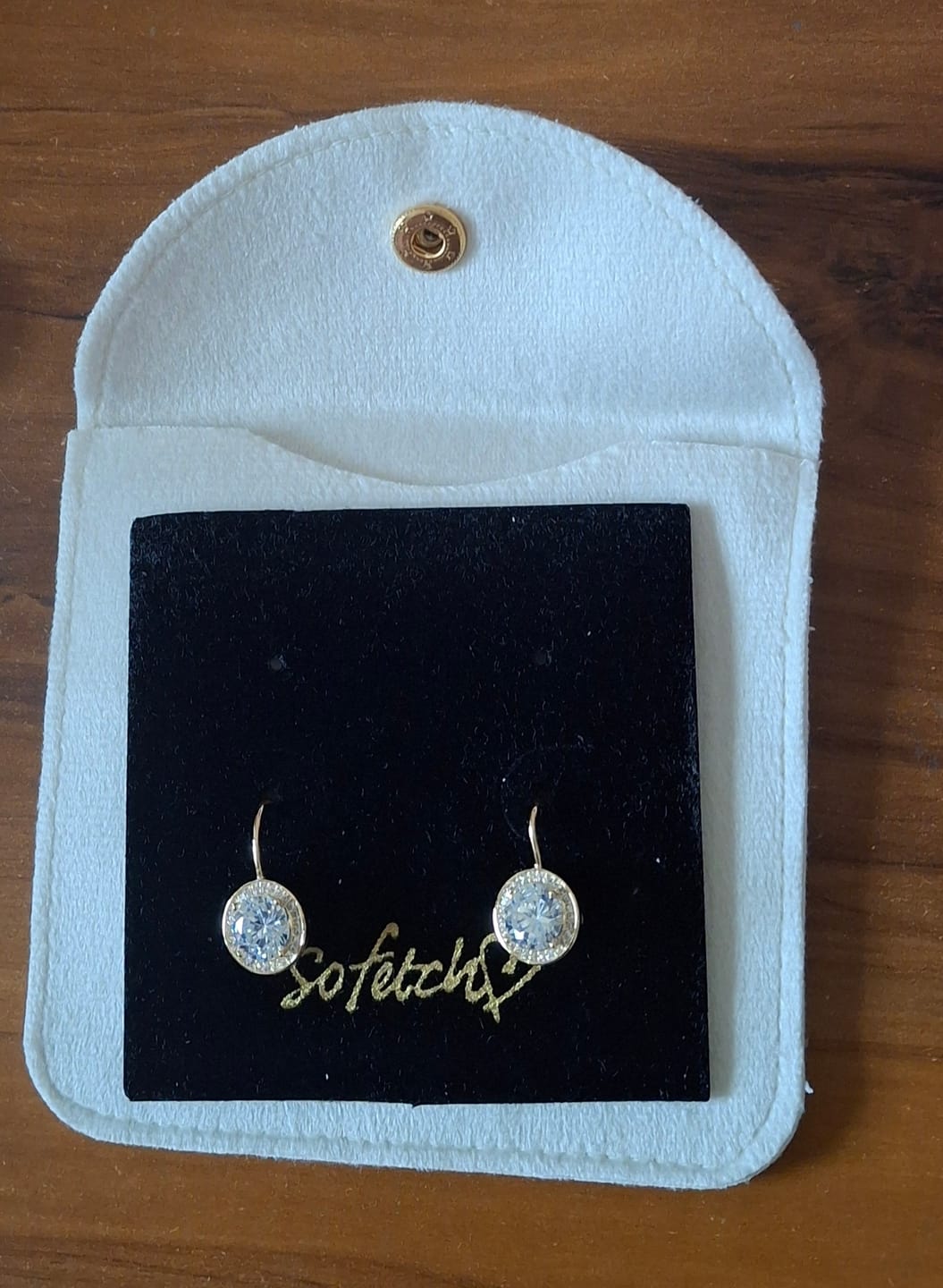 Customer photo review of The Imli Crystal Earrings