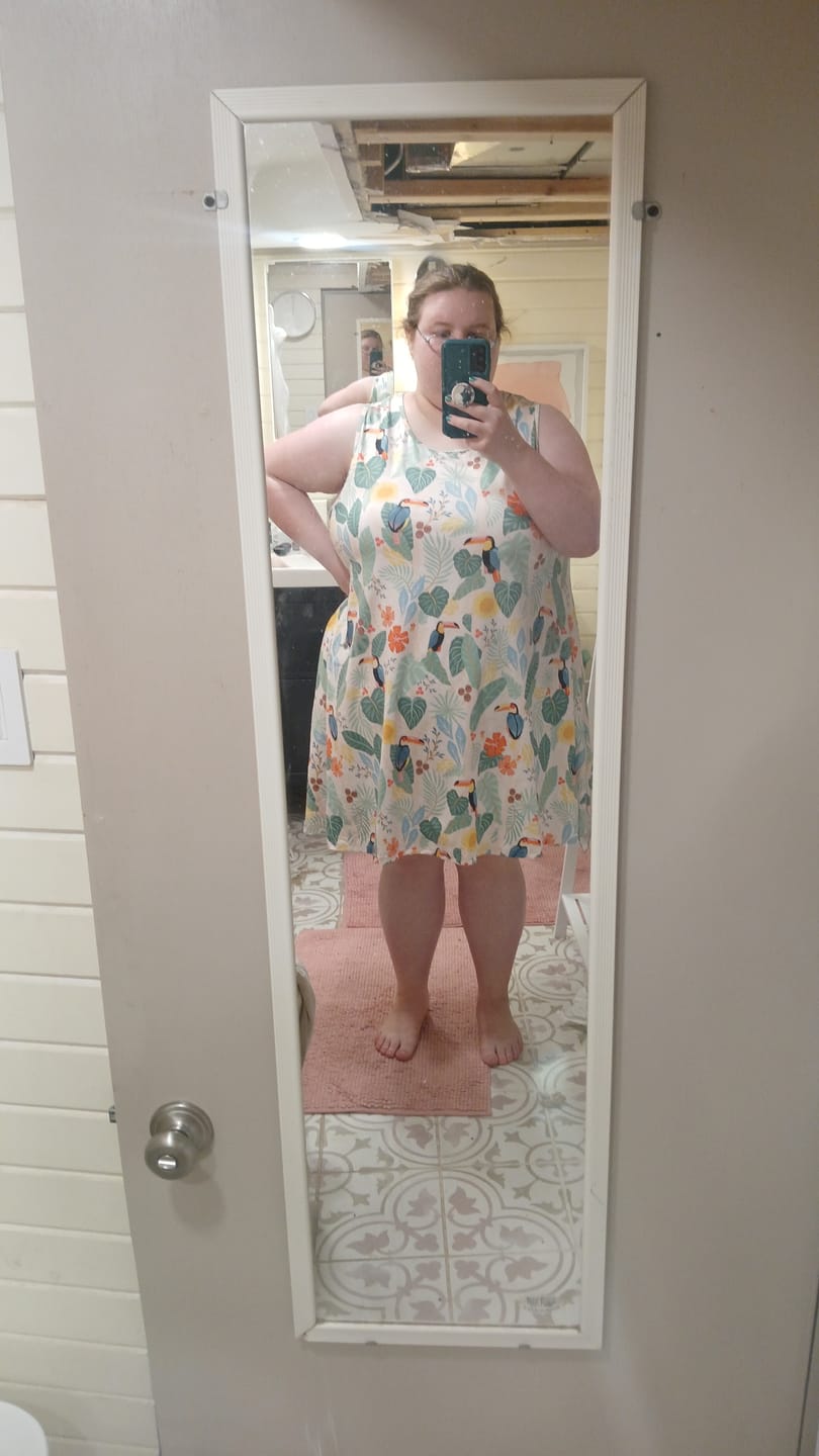 Customer photo review of Toucan Tropica Sleeveless Dress