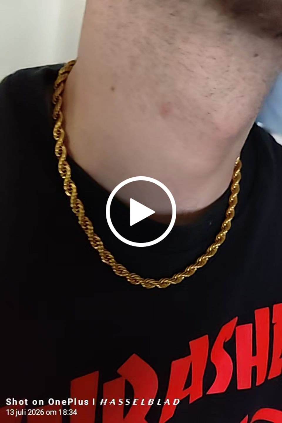 Customer video review of CLEAN ROPE CHAIN. - 6MM GOLD
