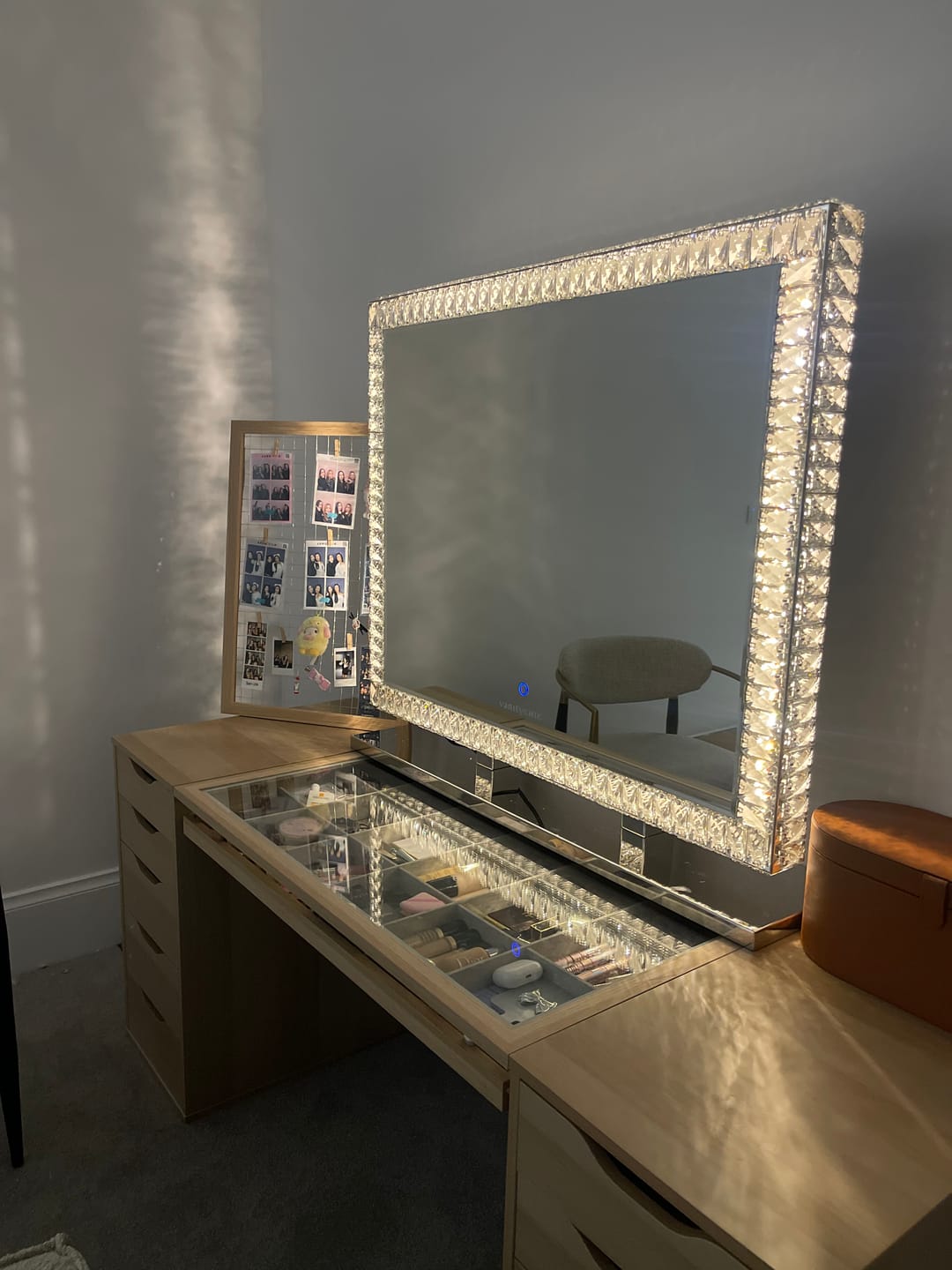 Customer photo review of DiamondX Hollywood Makeup Mirror with Tri-Lights
