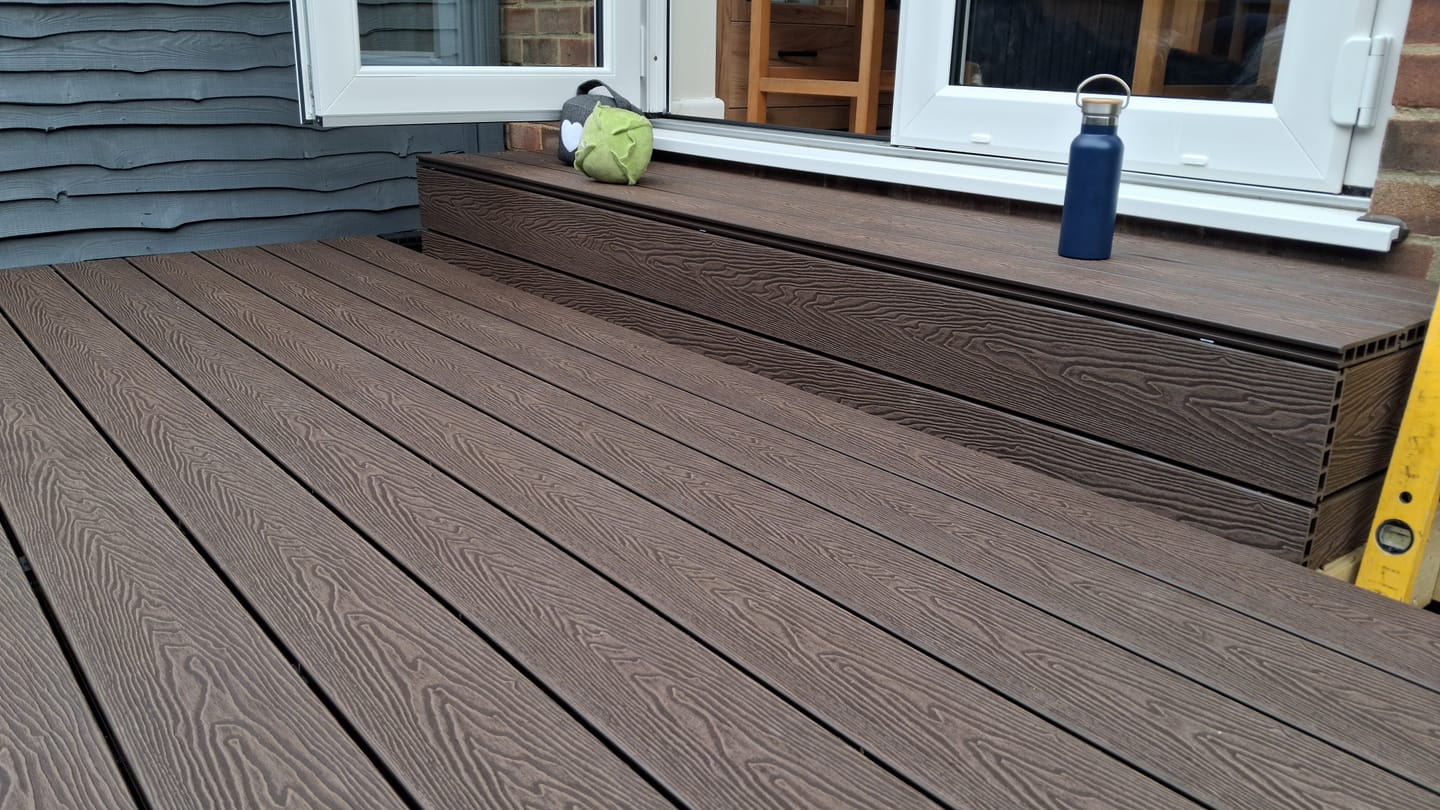 Customer photo review of 3.6M Brown Composite Decking Board