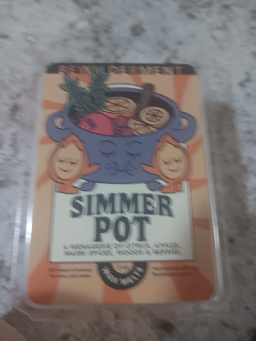 Customer photo review of Simmer Pot Wax Melts