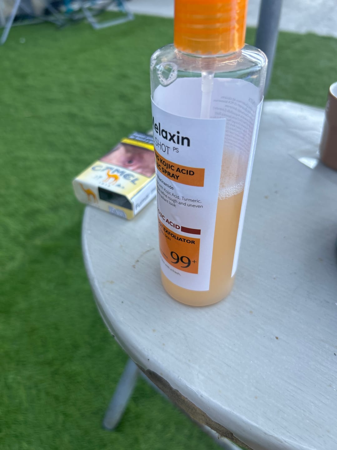 Customer photo review of Spray Exfoliant Anti-Taches Corps · Kojic Acid 99%