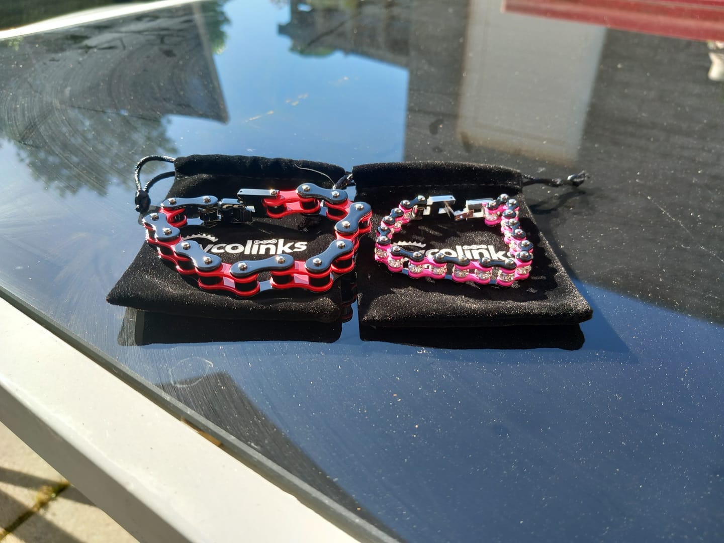 Customer photo review of Cycolinks Punk Pink Crystal Bracelet