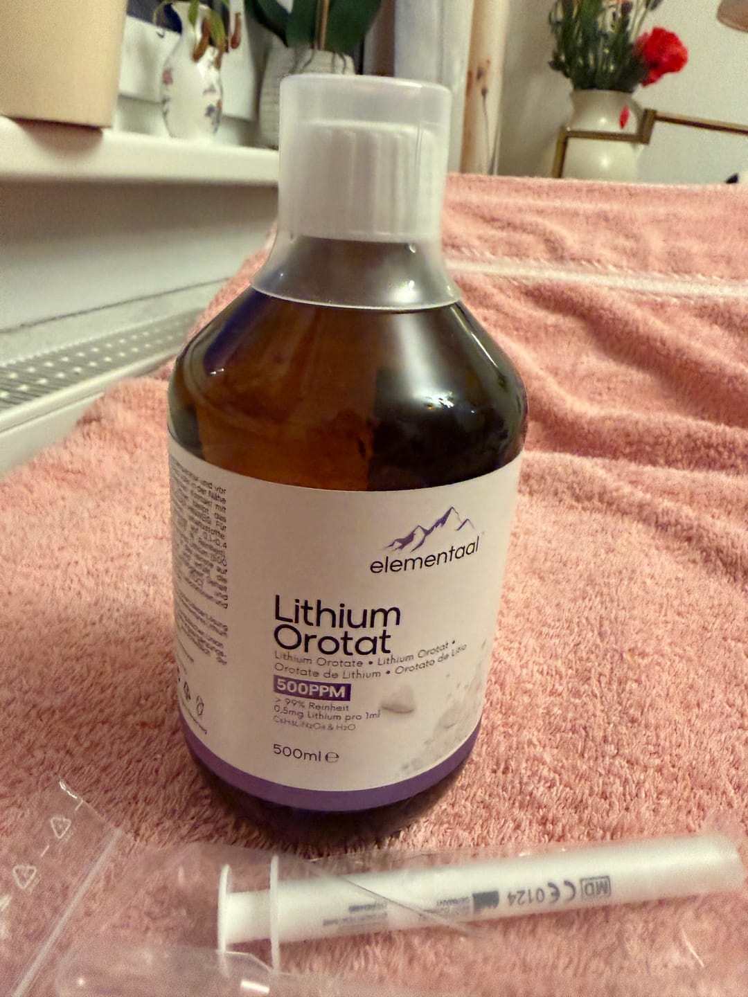 Customer photo review of Elementaal® Lithium Orotat | inkl. Dosierspritze, Messbecher & Pipette