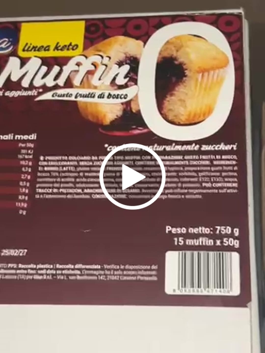 Customer video review of 15 Muffin Proteici Ripieni ai Frutti di Bosco