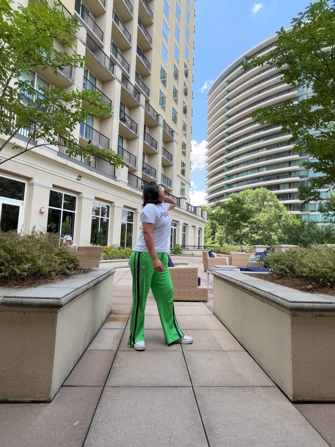 Customer photo review of Zumba Out Loud Mid Rise Track Pants
