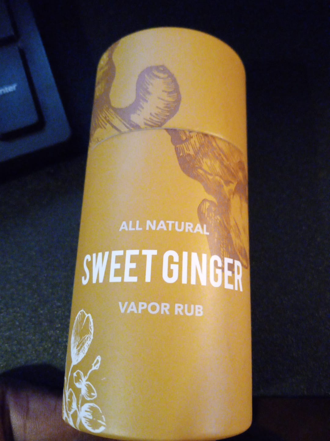 Customer photo review of Sweet Ginger Vapor Rub Stick