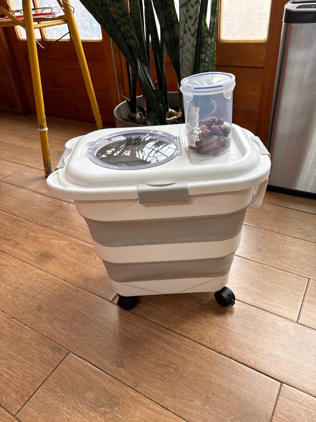 Customer photo review of Contenedor Hermético THE DOGS — Alimento fresco y sin olores