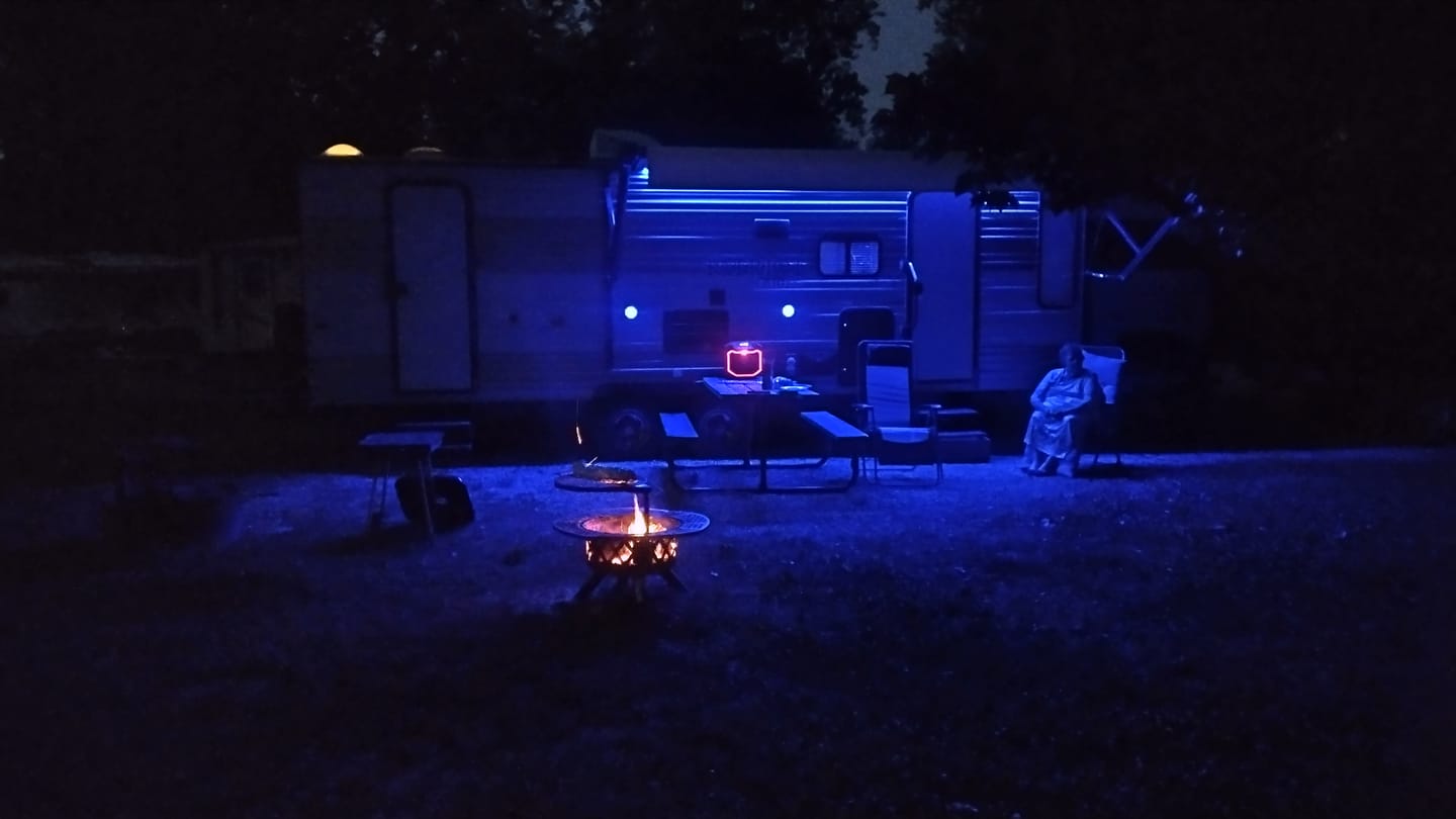 Customer photo review of Magnadyne WR4B-LED-PAIR | 5" Water Resistant Dual Cone Speaker with Blue LED Lights | Sold as a Pair