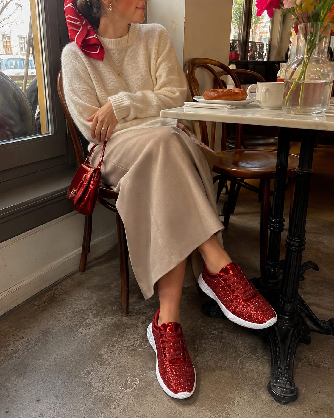 Customer photo review of Lucky Step Sequin Glitter Sneakers