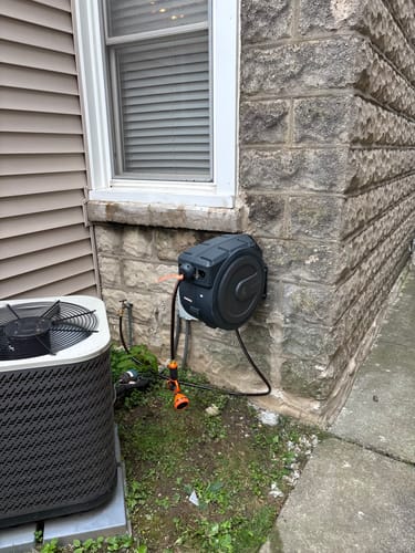 Customer photo review of Retractable Garden Hose Reel-1/2in-100ft