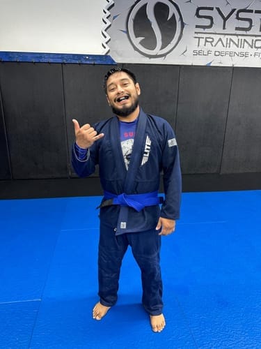 Customer photo review of Core Navy Brazilian Jiu Jitsu Mens BJJ Gi
