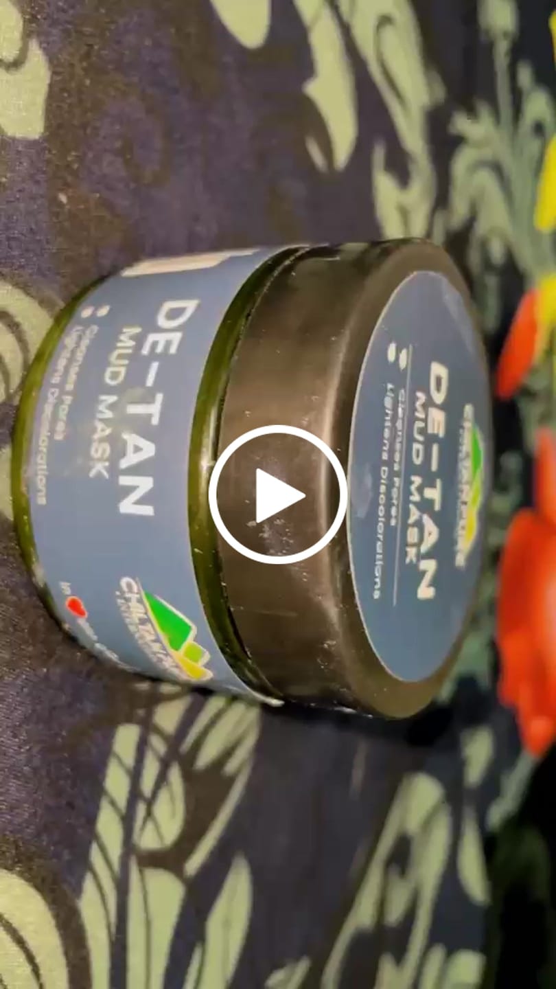 Customer video review of De Tan / De – Tan Mud Mask – Exfoliates Dead Skin Cells, Minimizes Pores, Removes Stubborn Tan, Dirt & Impurities 150g