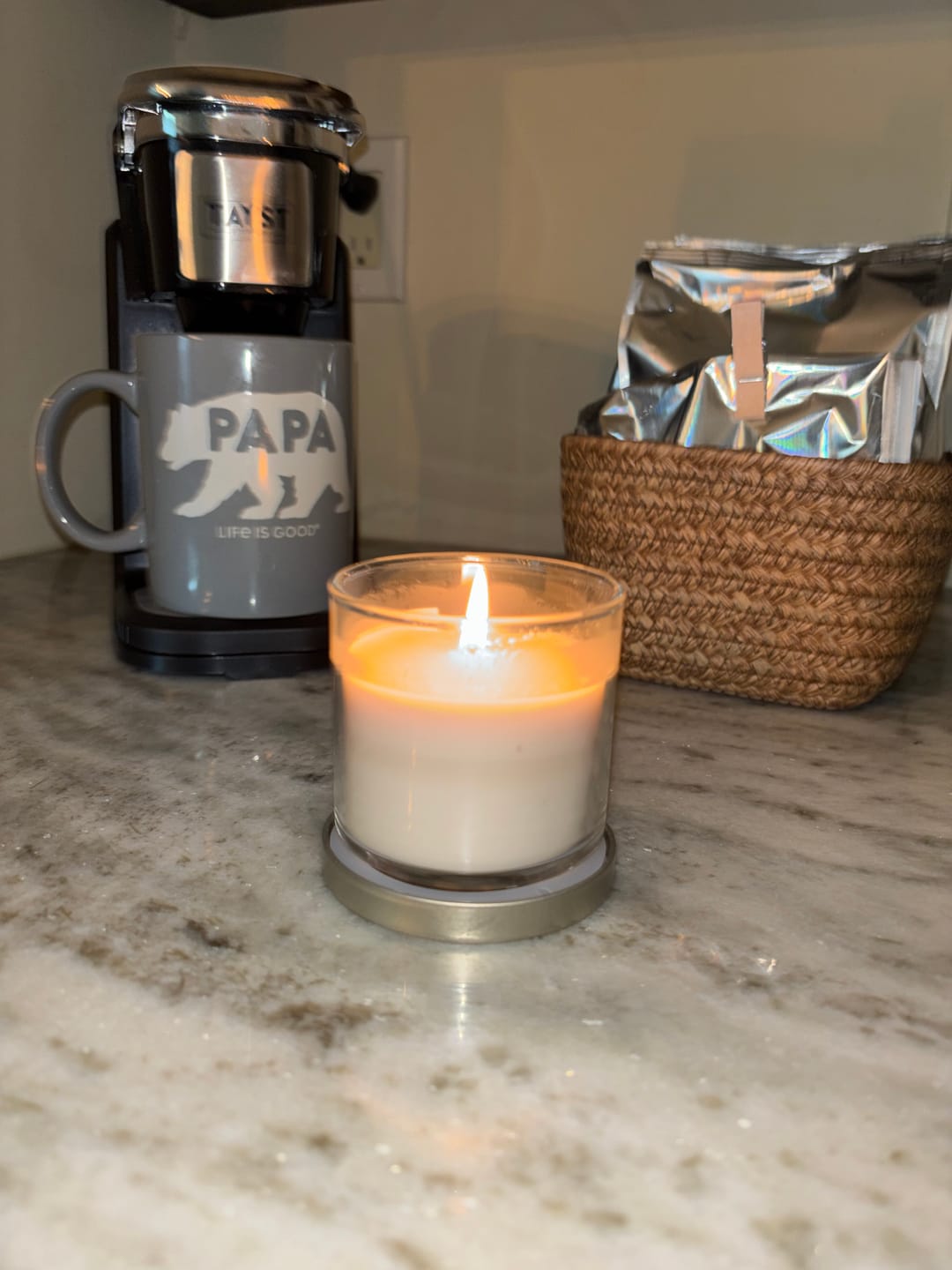 Customer photo review of The Conundrum Half-Caff Coffee Pods