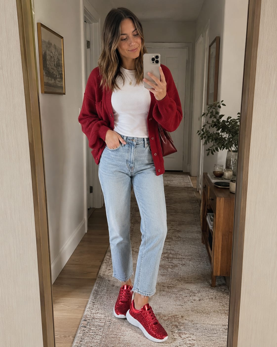 Customer photo review of Lucky Step Sequin Glitter Sneakers