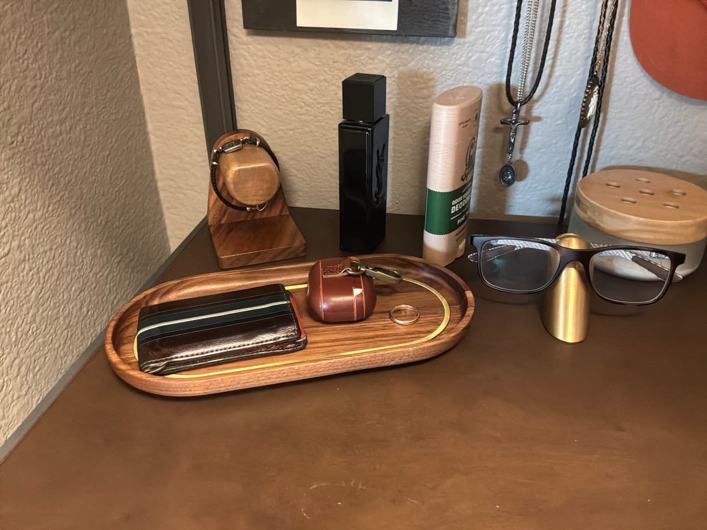 Customer photo review of Timestand S (Walnut) Watch Holder