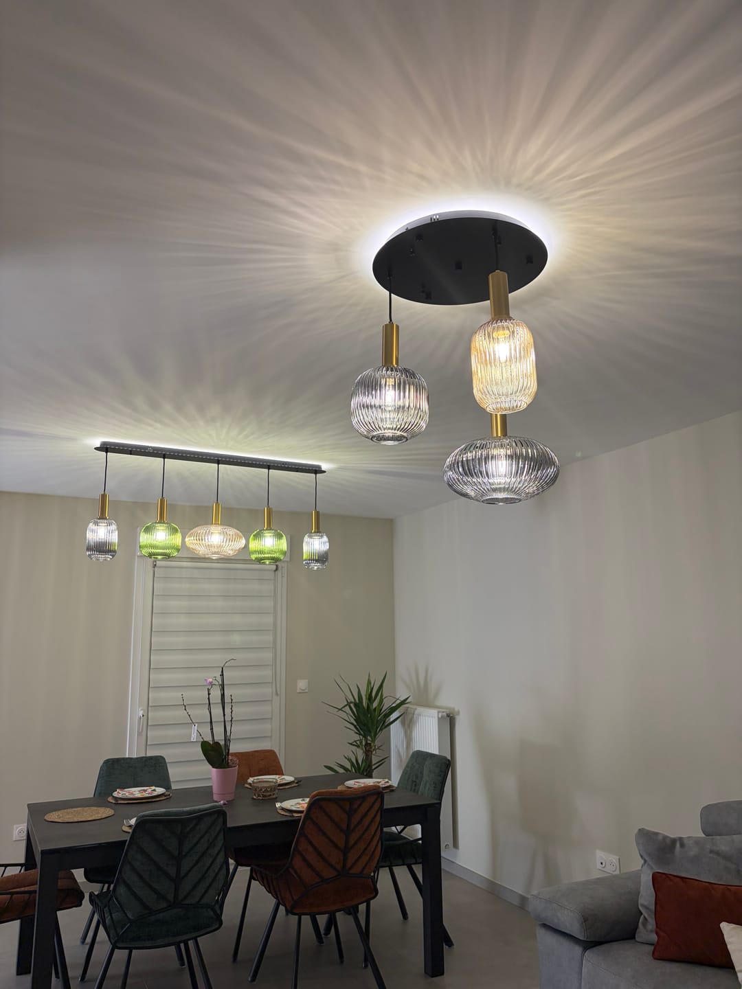 Customer photo review of Suspension chic en verre vintage CRISTALI | 100% Personnalisable