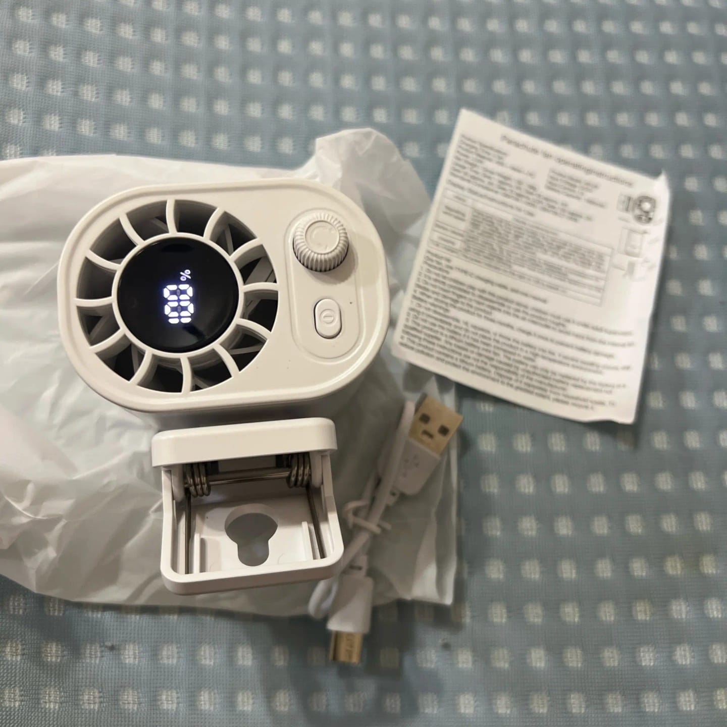 Customer photo review of Slipstream Clip-On 360° Car Fan