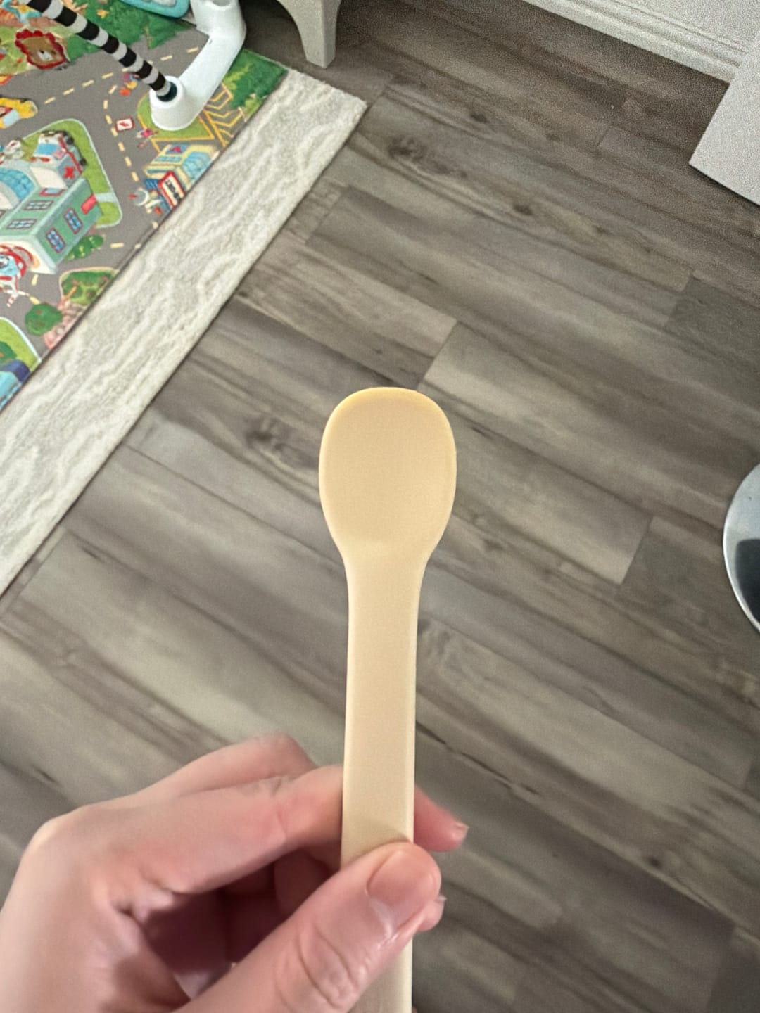 Customer photo review of Hegen Infant Spoon Silicone Taupe