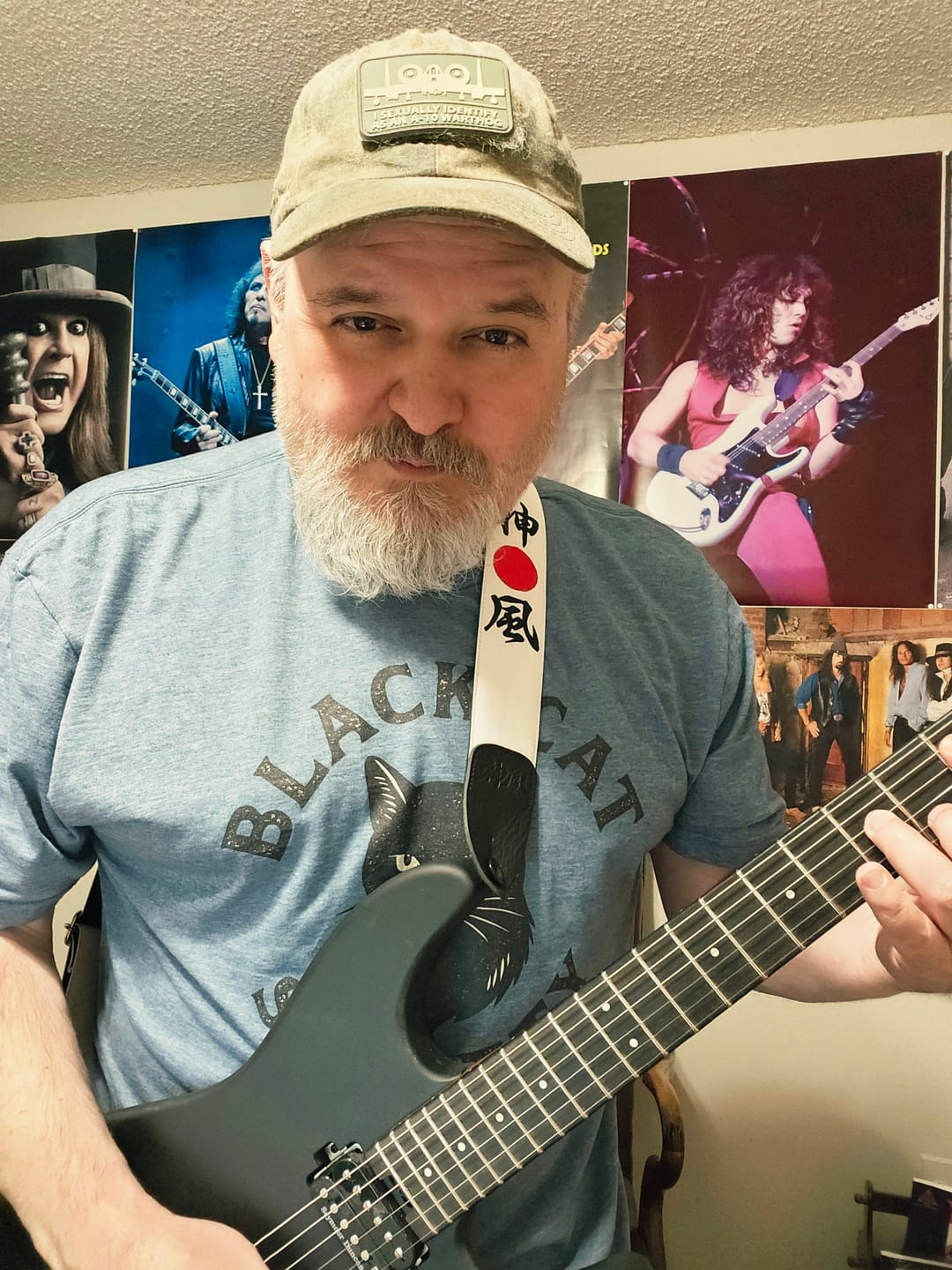 Customer photo review of Black Cat Society Tee