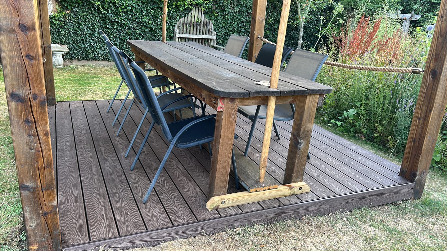 Customer photo review of 3.6M Brown Composite Decking Board