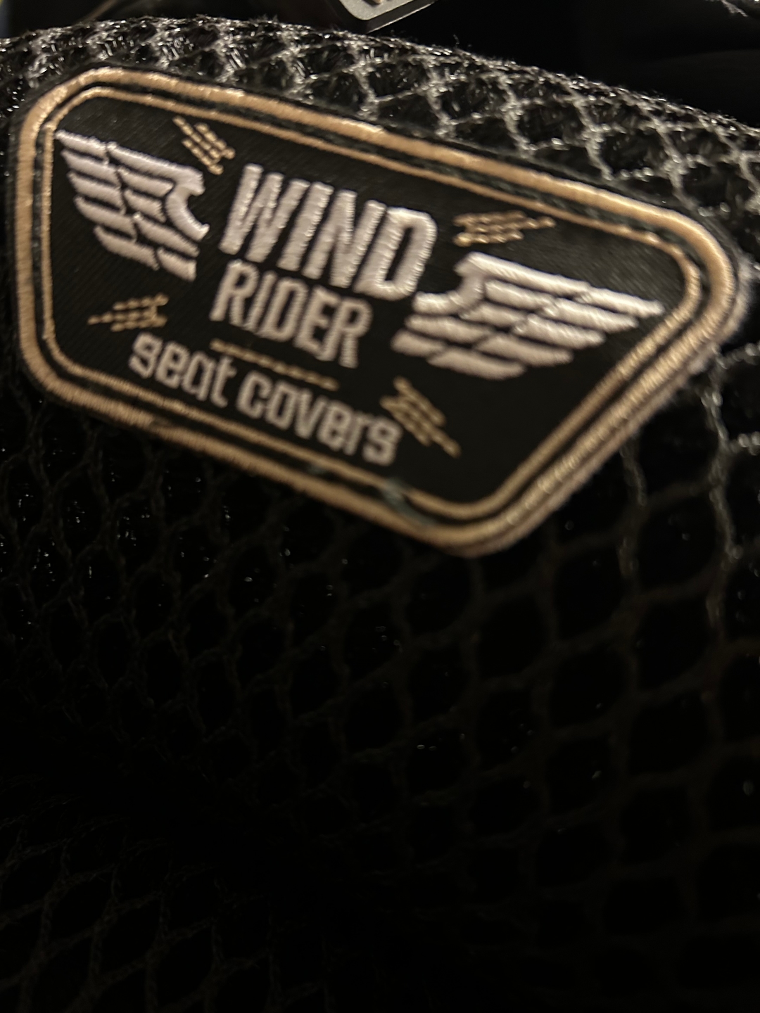 Wind Rider mesh seat cover on a Kawasaki KLR 650