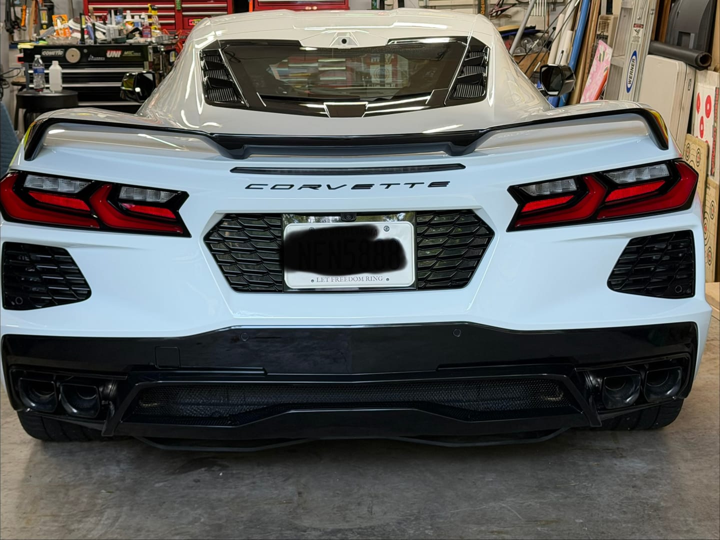 Customer photo review of Chevrolet Corvette C8 License Plate Backing