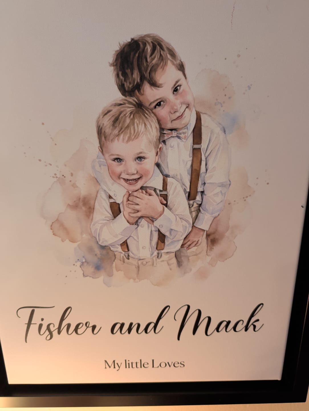 Customer photo review of Custom Watercolor Portrait from Your Photo