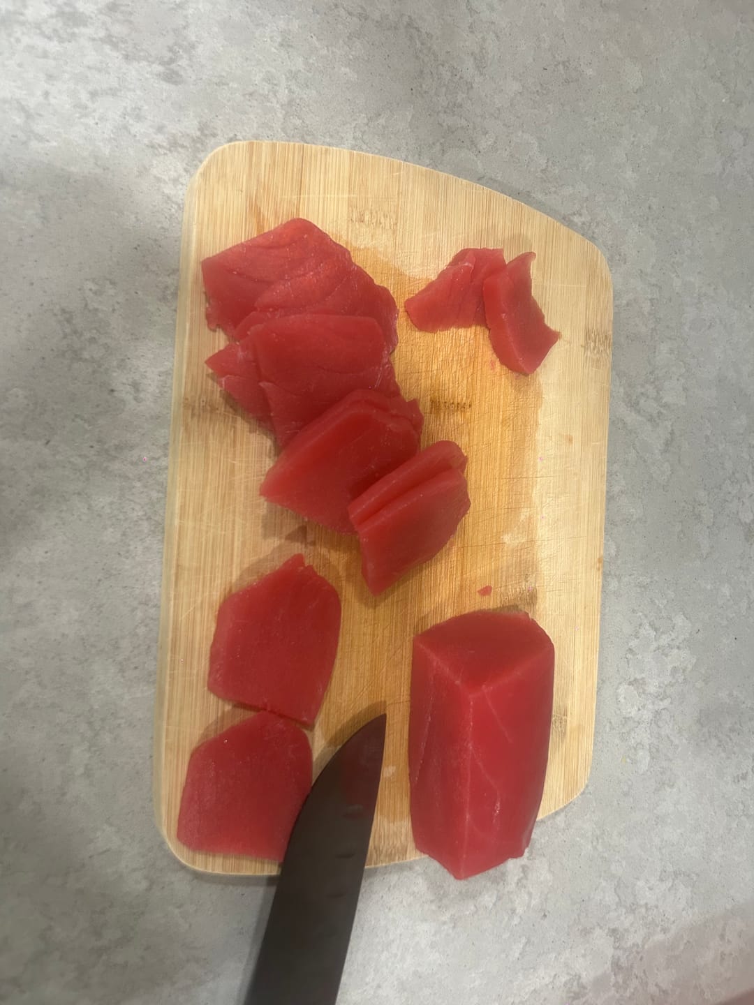 Customer photo review of Wild Bluefin Tuna Akami Saku Block - Sushi-Grade Lean Bluefin