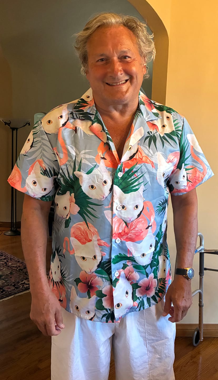 Customer photo review of Flamboyant print  - Personalized Hawaiian Shirt