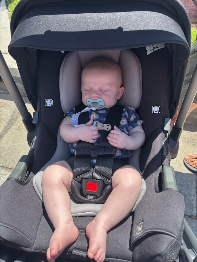Customer photo review of Little Fish Organic Baby Bodysuit 2 Pack