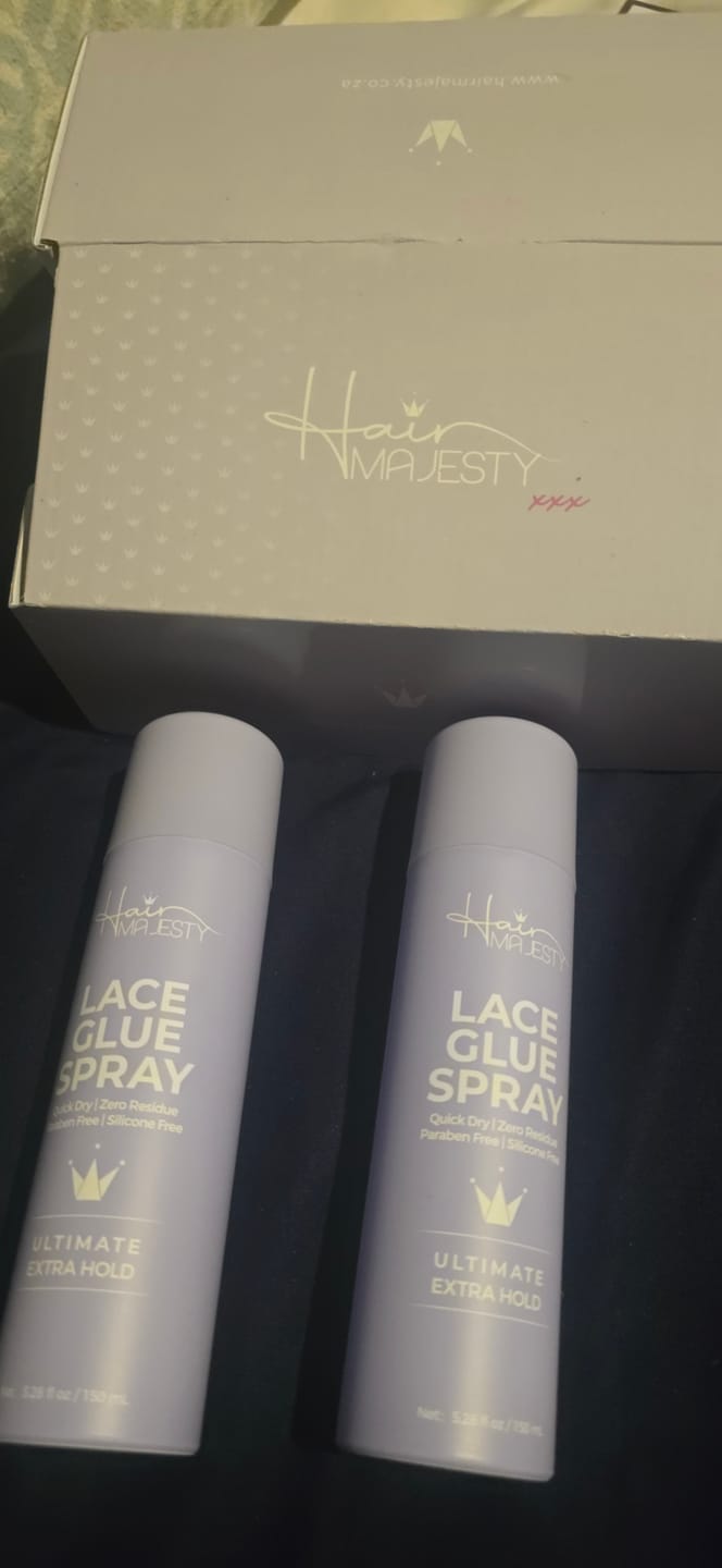 Customer photo review of Majestic Hold Ultimate Extra Hold Lace Glue Spray